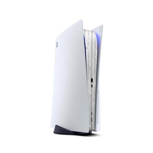 PS5 Center Mittelteil Skins | Hochwertige Skin Aufkleber für deine PS5 Konsole Design white wood Aufkleber skins4u   