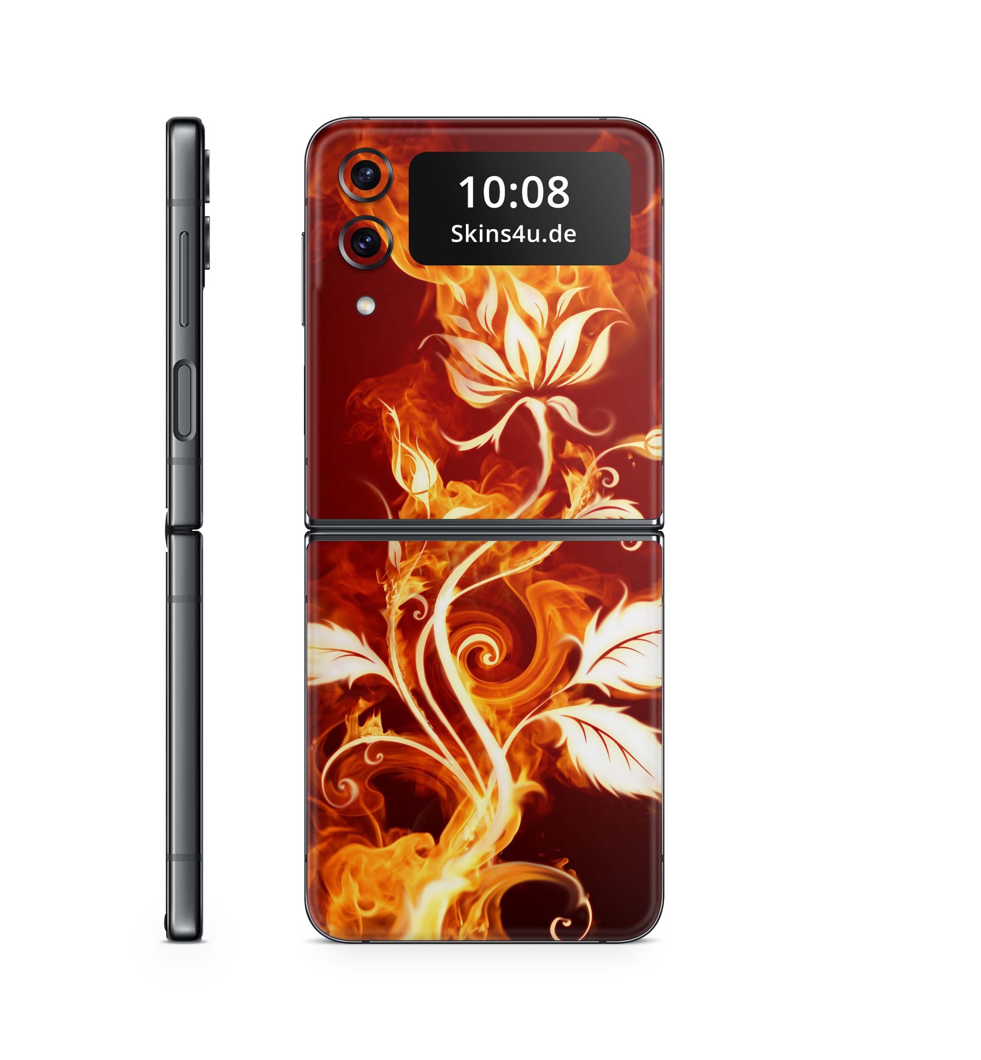 Samsung Galaxy Z Flip 3 Flip 4 Skin Handy Folie Premium Flower of Fire Aufkleber Skins4u   