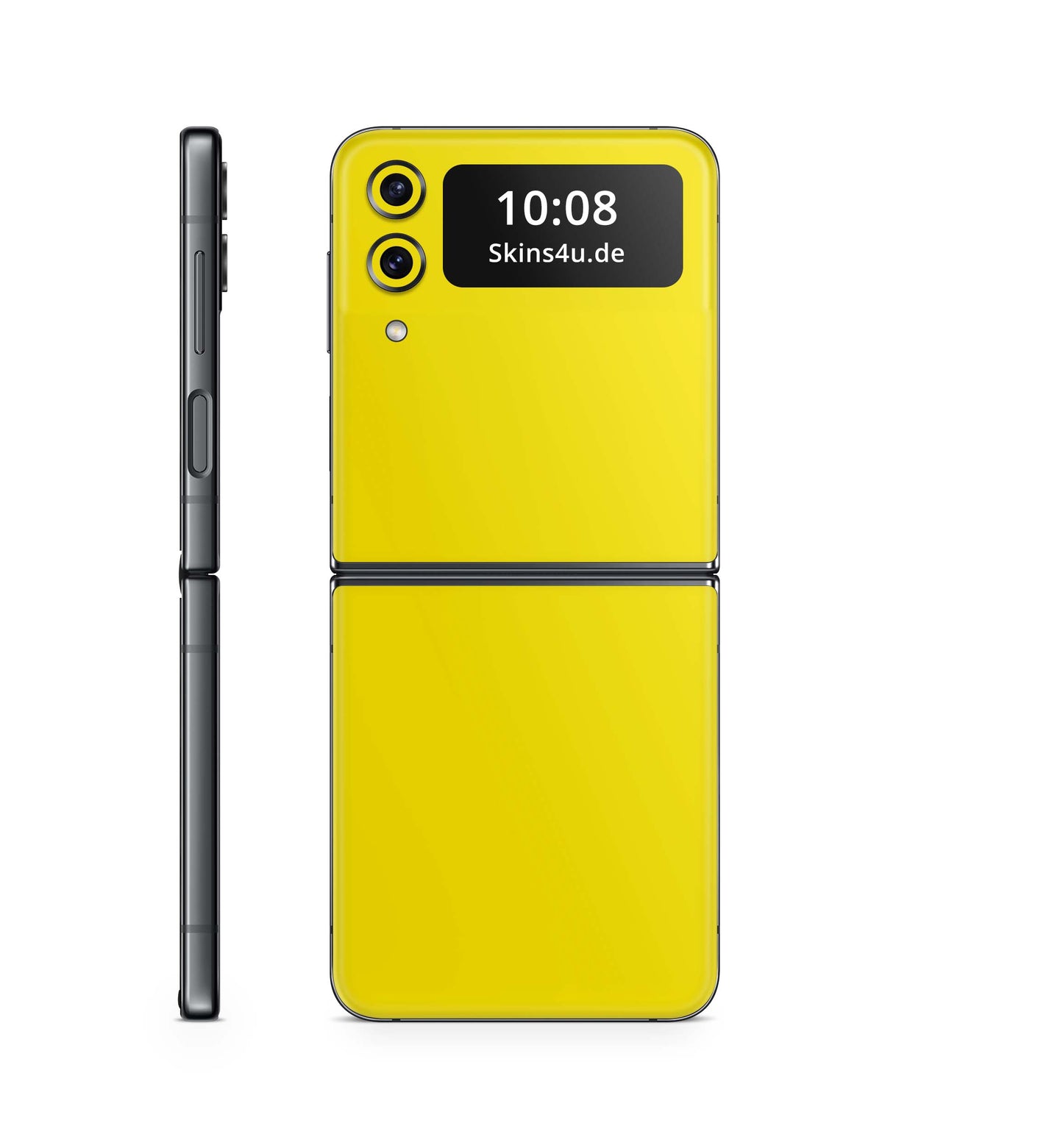 Samsung Galaxy Z Flip 3 Flip 4 Skin Handy Folie Premium Solid State gelb Aufkleber Skins4u   
