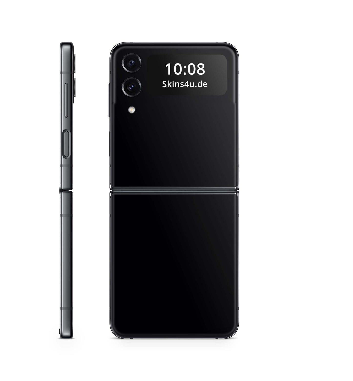 Samsung Galaxy Z Flip 3 Flip 4 Skin Handy Folie Premium Solid State schwarz Aufkleber Skins4u   