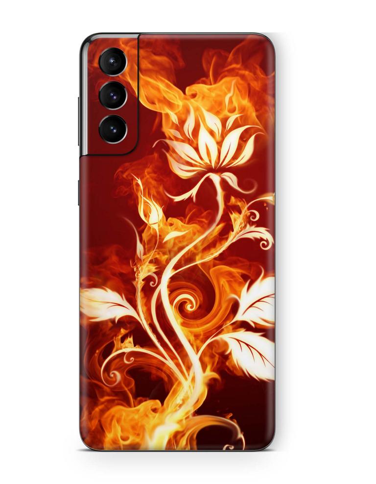 Samsung Galaxy S21 Skins Aufkleber Schutzfolie samsung galaxy s21 Skins4u Flower of Fire  
