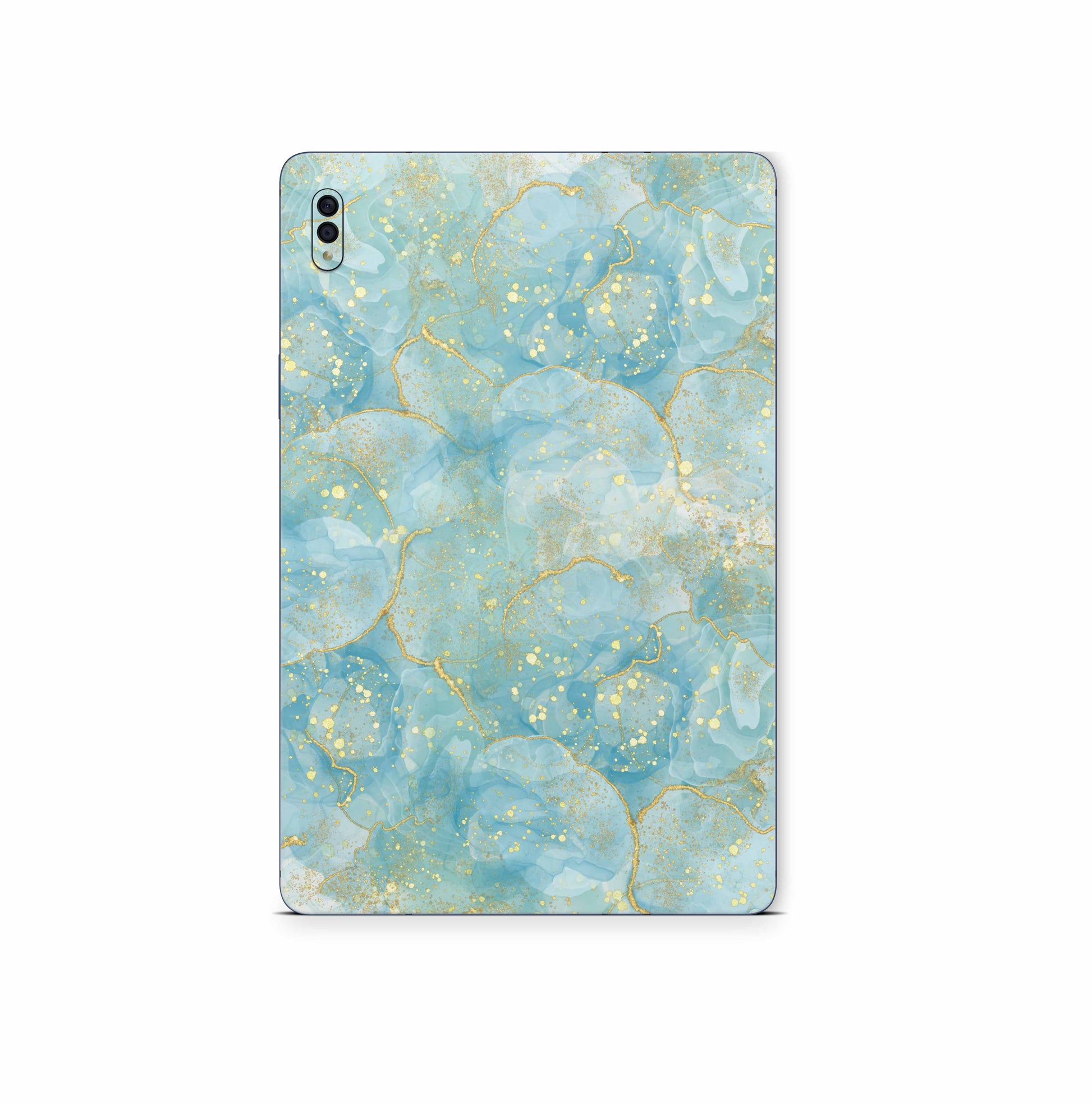 Samsung Galaxy Tab S8 Skins S8 Plus S8 Ultra : Design Schutzfolie Premium Vinyl Türkis Gold Aufkleber skins4u   