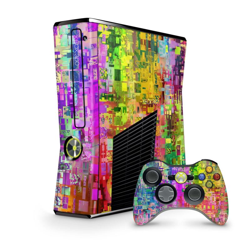 Xbox 360 Slim Skin Design Aufkleber Schutzfolie Vinyl Cover Case modding Skins Aufkleber Skins4u Abstract  