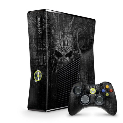 Xbox 360 Slim Skin Design Aufkleber Schutzfolie Vinyl Cover Case modding Skins Aufkleber Skins4u Black Demon  