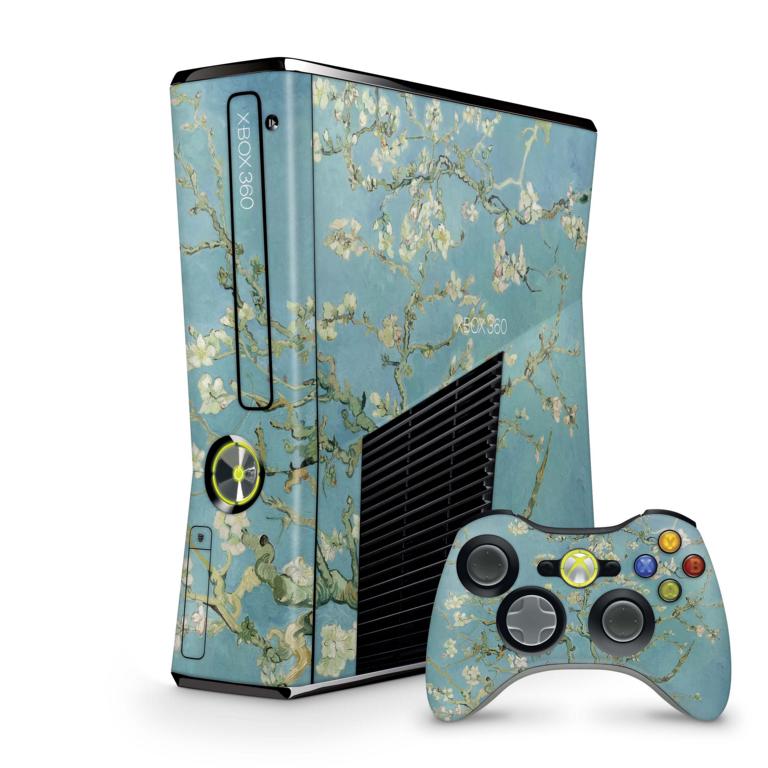 Xbox 360 Slim Skin Design Aufkleber Schutzfolie Vinyl Cover Case modding Skins Aufkleber Skins4u Blossoming  