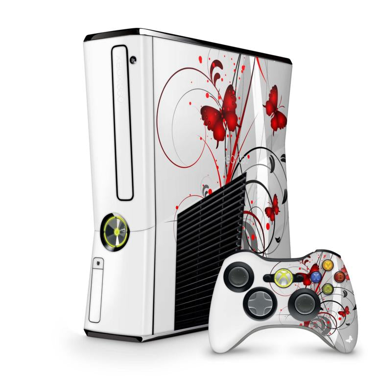 Xbox 360 Slim Skin Design Aufkleber Schutzfolie Vinyl Cover Case modding Skins Aufkleber Skins4u Creative  