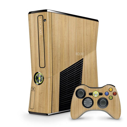 Xbox 360 Slim Skin Design Aufkleber Schutzfolie Vinyl Cover Case modding Skins Aufkleber Skins4u Eiche  