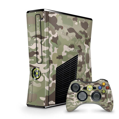 Xbox 360 Slim Skin Design Aufkleber Schutzfolie Vinyl Cover Case modding Skins Aufkleber Skins4u FC Camouflage  