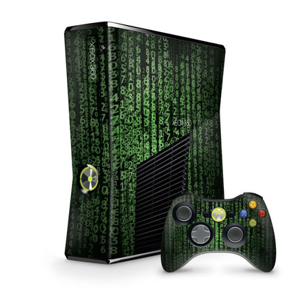 Xbox 360 Slim Skin Design Aufkleber Schutzfolie Vinyl Cover Case modding Skins Aufkleber Skins4u Matrix  