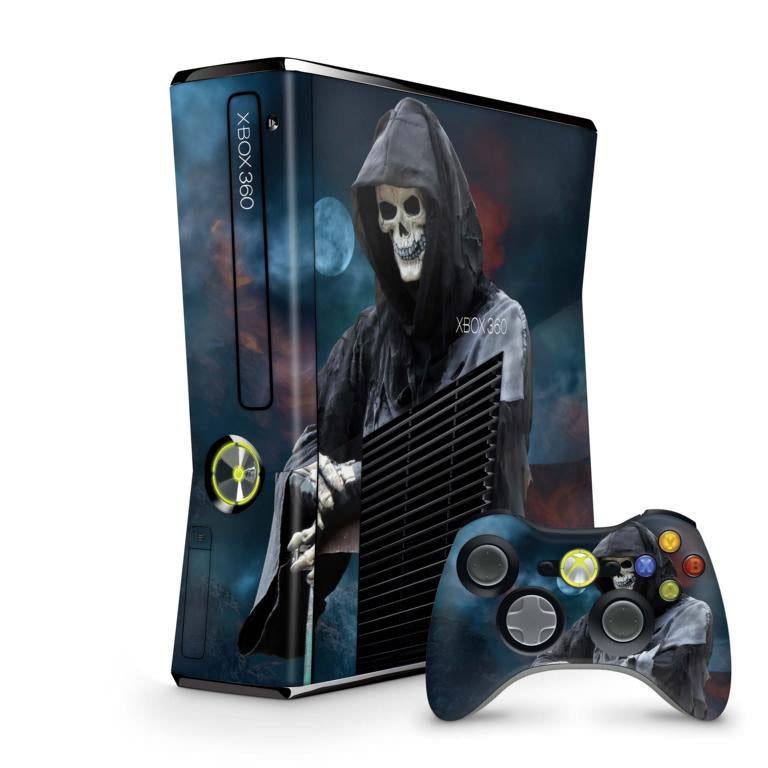 Xbox 360 Slim Skin Design Aufkleber Schutzfolie Vinyl Cover Case modding Skins Aufkleber Skins4u Reaper  