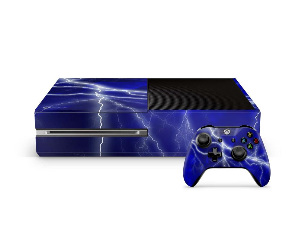 Xbox One Skin Design Aufkleber Schutzfolie Vinyl Cover Case modding Skins Aufkleber Skins4u Apocalypse blue  