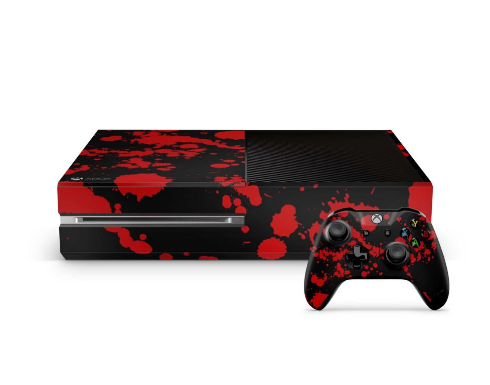 Xbox One Skin Design Aufkleber Schutzfolie Vinyl Cover Case modding Skins Aufkleber Skins4u Blood black  