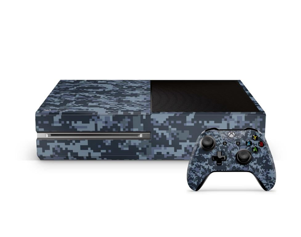 Xbox One Skin Design Aufkleber Schutzfolie Vinyl Cover Case modding Skins Aufkleber Skins4u Digital navy Camo  