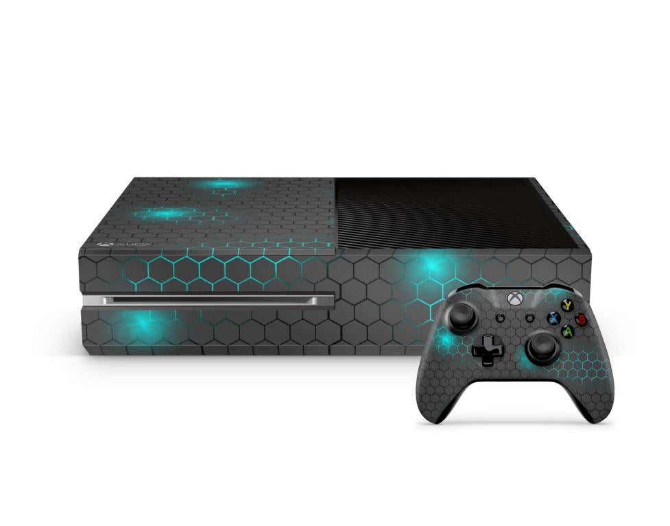 Xbox One Skin Design Aufkleber Schutzfolie Vinyl Cover Case modding Skins Aufkleber Skins4u Exo small blue  