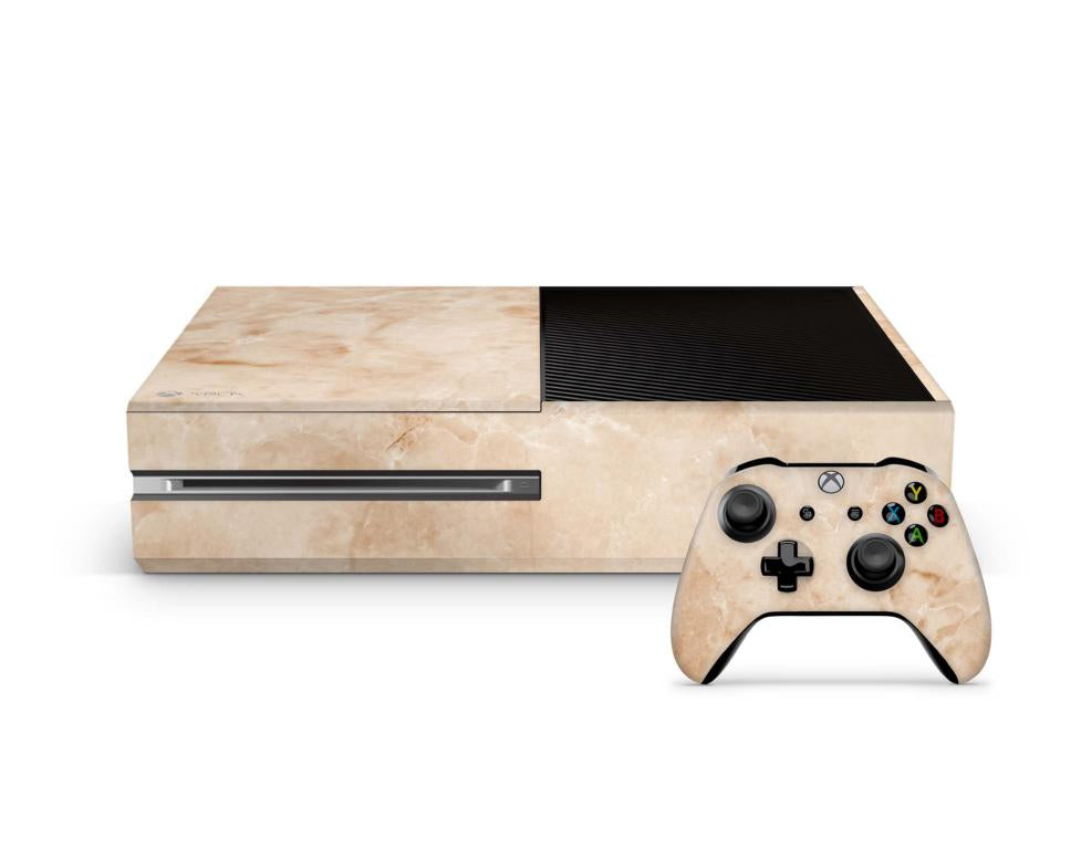 Xbox One Skin Design Aufkleber Schutzfolie Vinyl Cover Case modding Skins Aufkleber Skins4u Marmor rosegold  