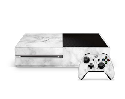 Xbox One Skin Design Aufkleber Schutzfolie Vinyl Cover Case modding Skins Aufkleber Skins4u Marmor weiss  