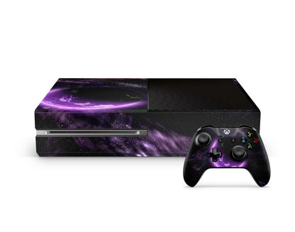 Xbox One Skin Design Aufkleber Schutzfolie Vinyl Cover Case modding Skins Aufkleber Skins4u Purple Space  