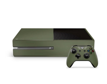 Xbox One Skin Design Aufkleber Schutzfolie Vinyl Cover Case modding Skins Aufkleber Skins4u Solid State Olive  