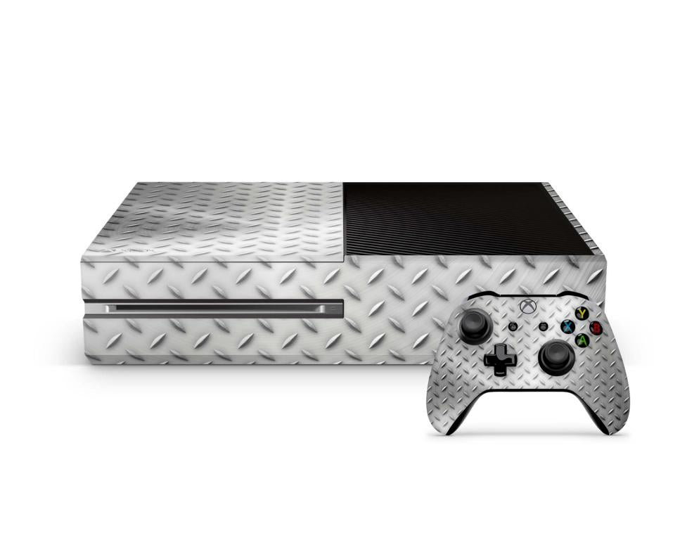 Xbox One Skin Design Aufkleber Schutzfolie Vinyl Cover Case modding Skins Aufkleber Skins4u Stahl  