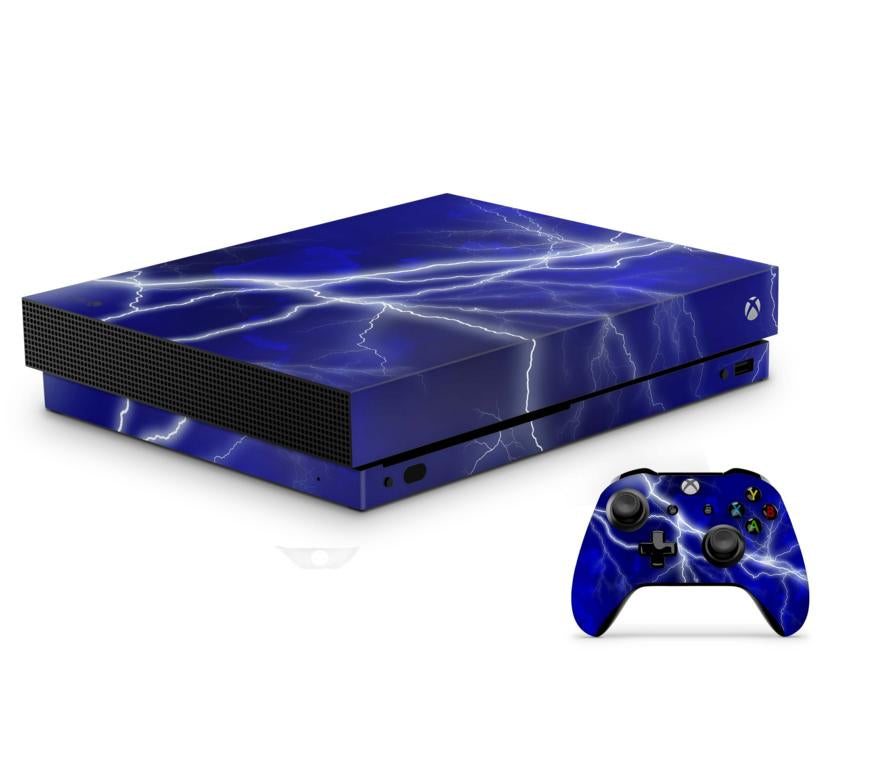 Xbox One X Skin Aufkleber Design Vinyl Schutzfolie Skins Wrap Cover Aufkleber Skins4u Apocalypse blue  