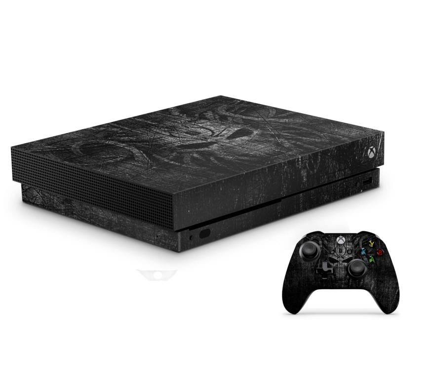 Xbox One X Skin Aufkleber Design Vinyl Schutzfolie Skins Wrap Cover Aufkleber Skins4u Black Demon  