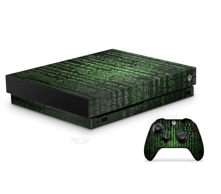 Xbox One X Skin Aufkleber Design Vinyl Schutzfolie Skins Wrap Cover Aufkleber Skins4u Matrix  