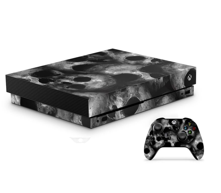 Xbox One X Skin Aufkleber Design Vinyl Schutzfolie Skins Wrap Cover Aufkleber Skins4u Skulls  