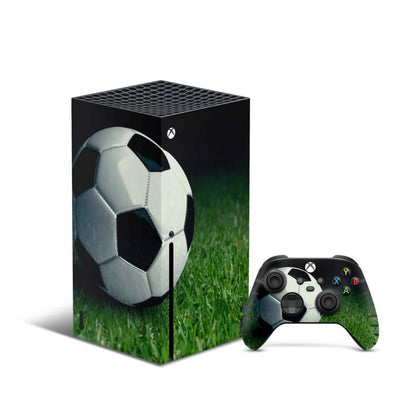 Xbox Series X Skin Design Aufkleber Schutzfolie Vinyl Cover Case modding Skins Aufkleber Skins4u Soccer  