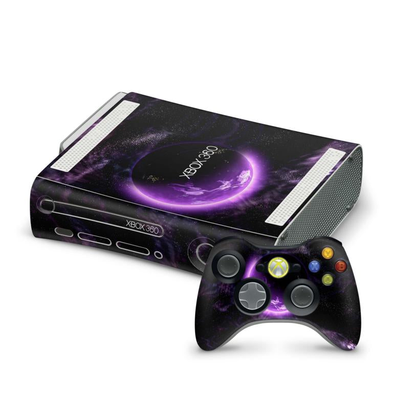 Xbox 360 Skin Design Aufkleber Schutzfolie Vinyl Cover Case modding Skins Aufkleber Skins4u Purple Space  