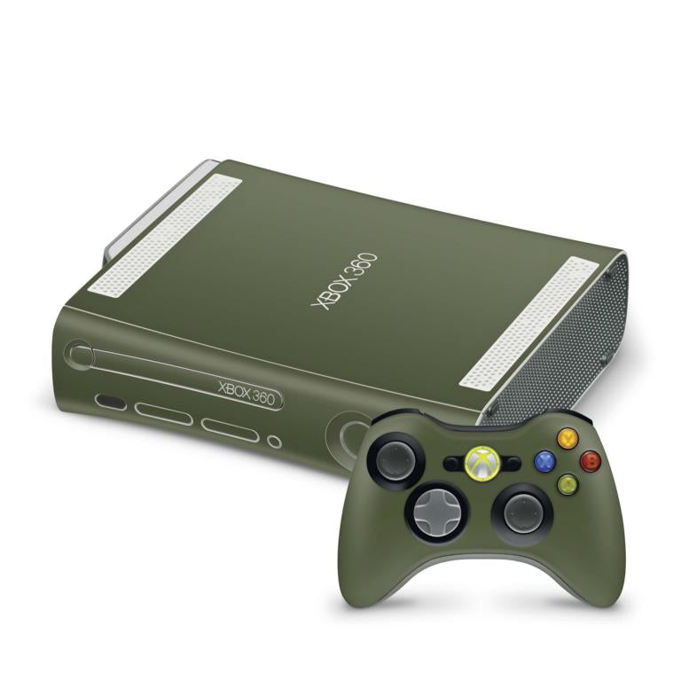 Xbox 360 Skin Design Aufkleber Schutzfolie Vinyl Cover Case modding Skins Aufkleber Skins4u Solid State Olive  